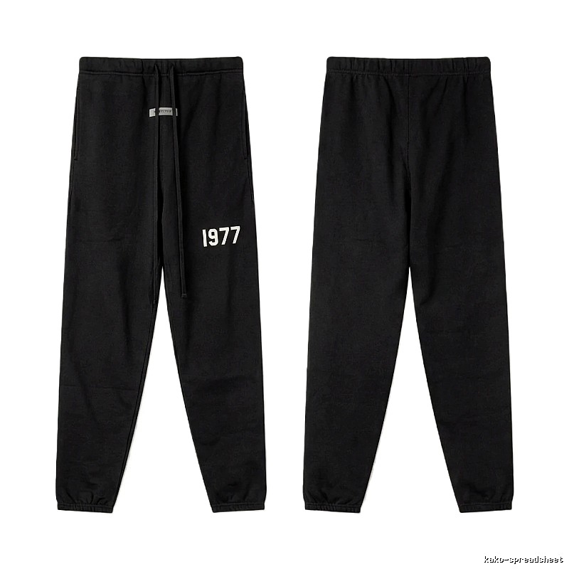 ESSENTIALS 1977 Minimalist Style Black Pants