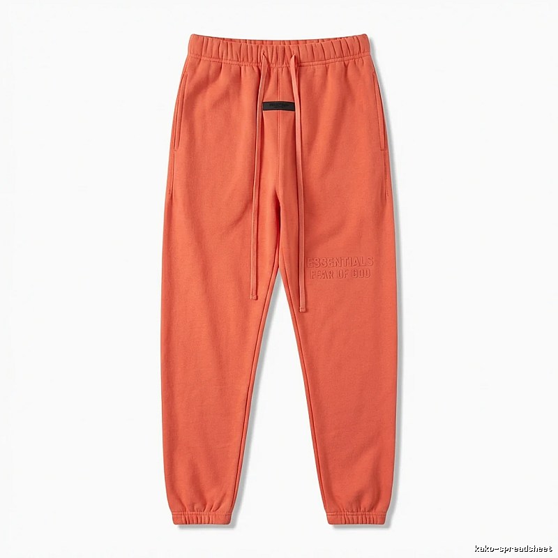 ESSENTIALS Basic Orange Sweatpants