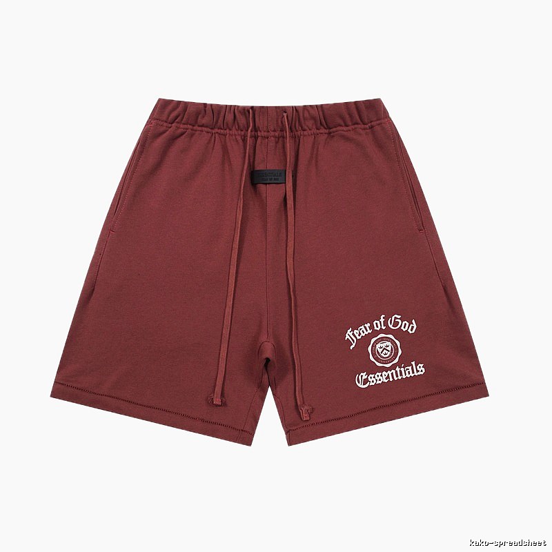 Essentials casual style burgundy shorts