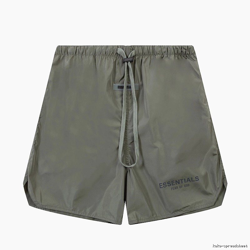 ESSENTIALS casual style military green shorts