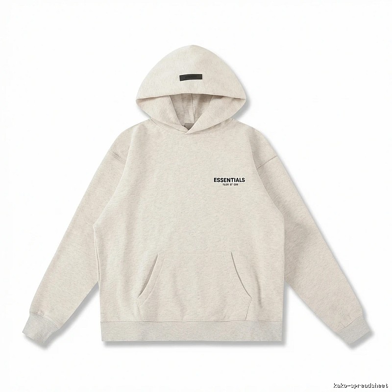 ESSENTIALS minimalist light beige hoodie