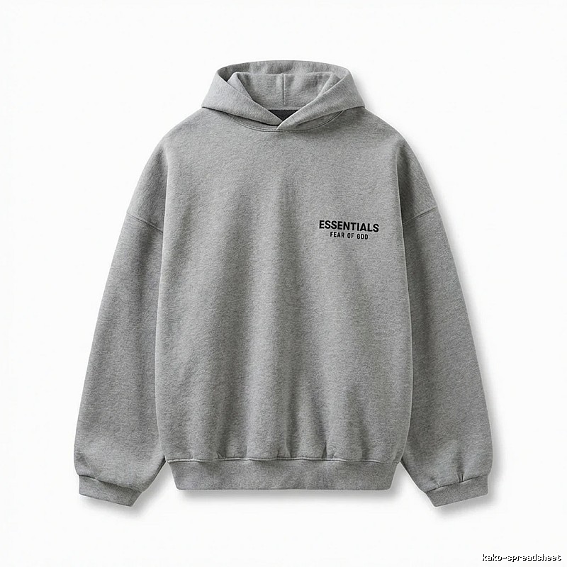ESSENTIALS minimalist light gray sweatshirt