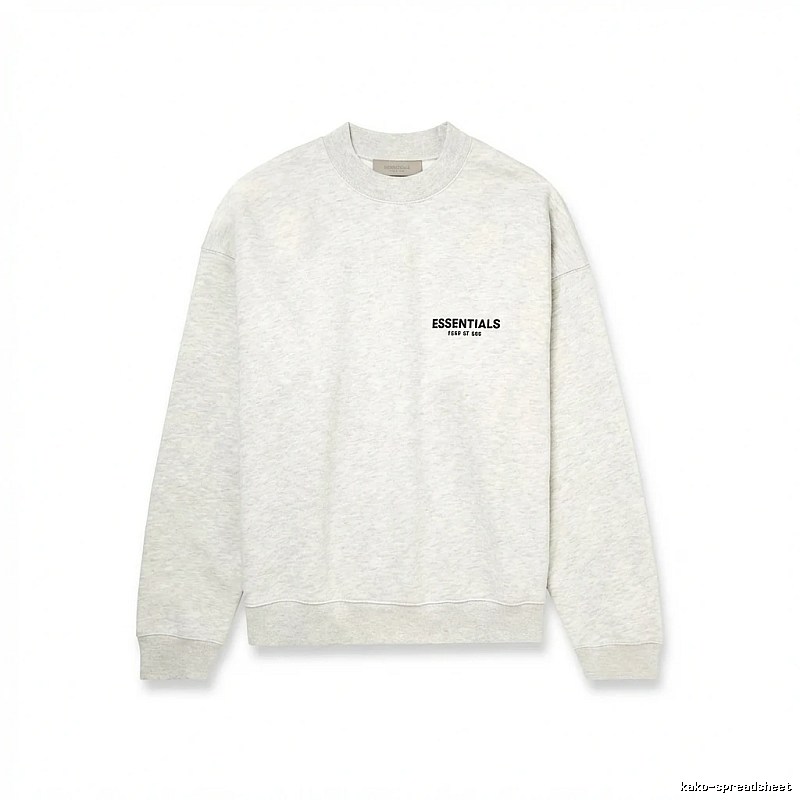 ESSENTIALS minimalist light gray sweatshirt