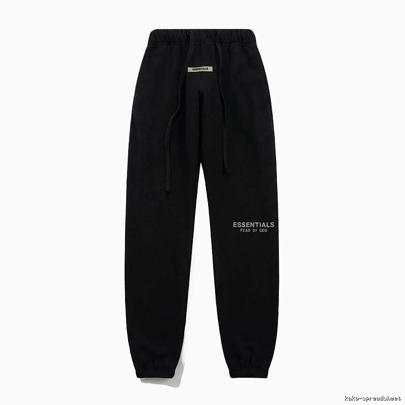 ESSENTIALS minimalist style black sweatpants
