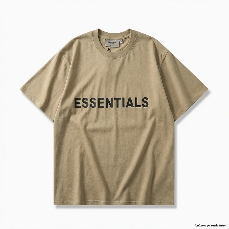 ESSENTIALS minimalist style khaki T-shirt
