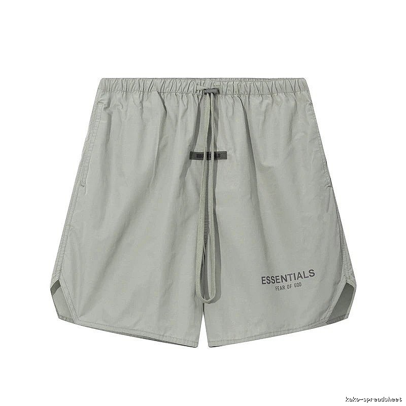 ESSENTIALS minimalist style light gray shorts