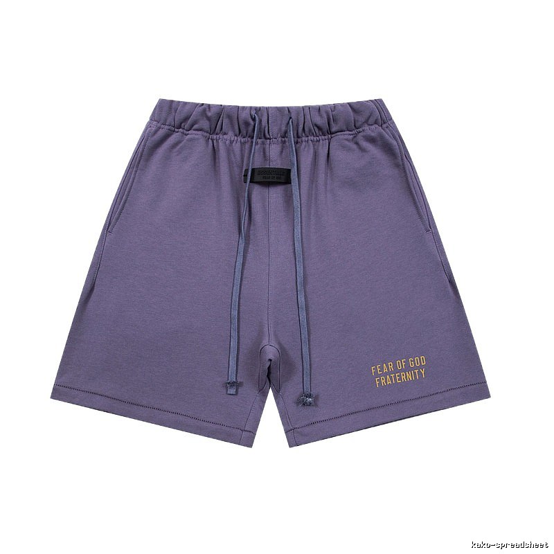 ESSENTIALS minimalist style light purple shorts