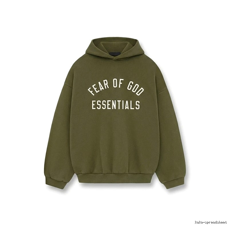 ESSENTIALS minimalist style olive green sweatshirt