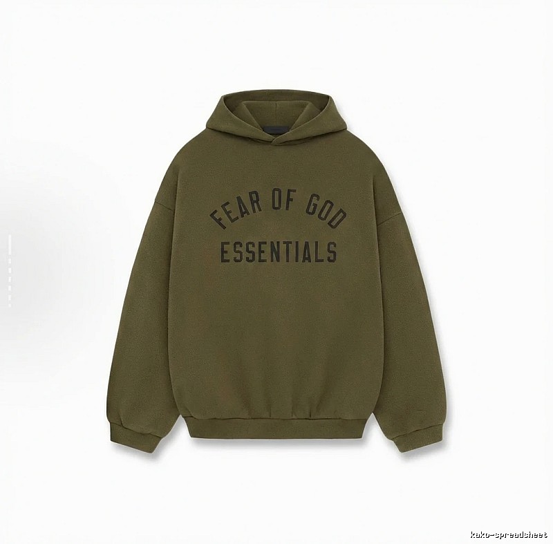 ESSENTIALS minimalist style olive green sweatshirt