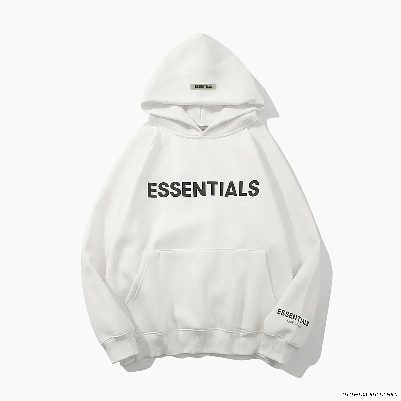 ESSENTIALS minimalist style white sweatshirt