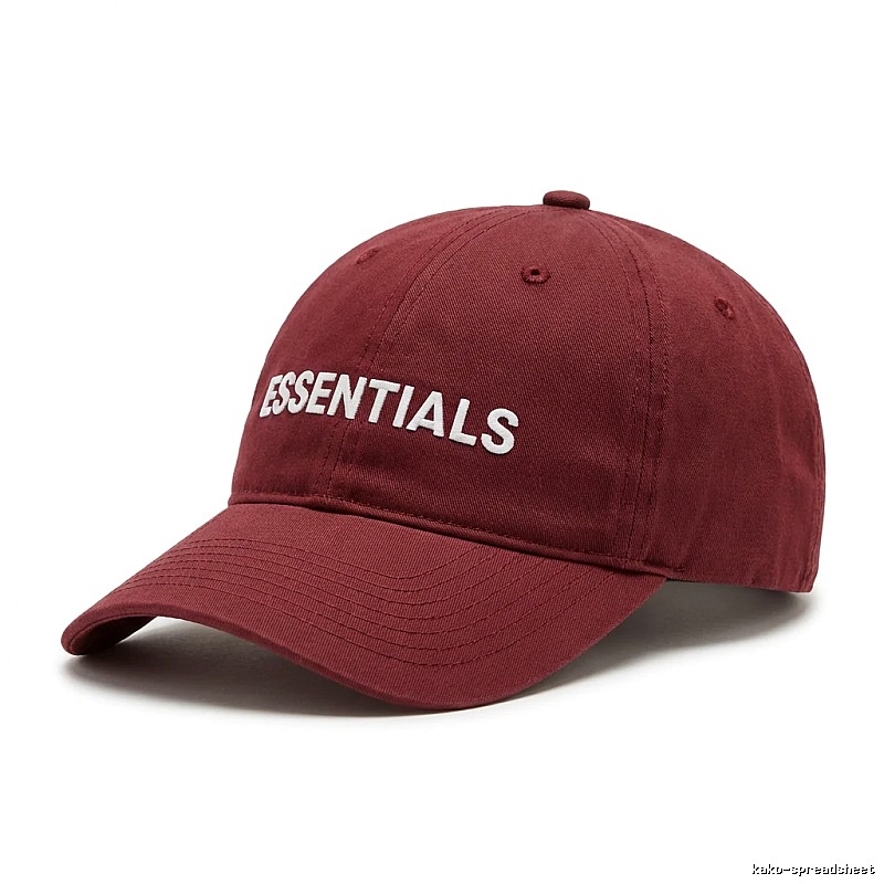 ESSENTIALS Simple Style Burgundy Hat