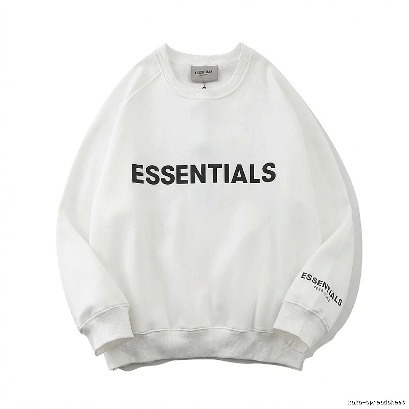 ESSENTIALS Simple Style White Sweatshirt