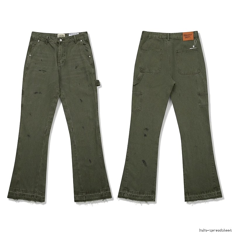 Gallery Dept. Distressed Style Military Green Utility Pants