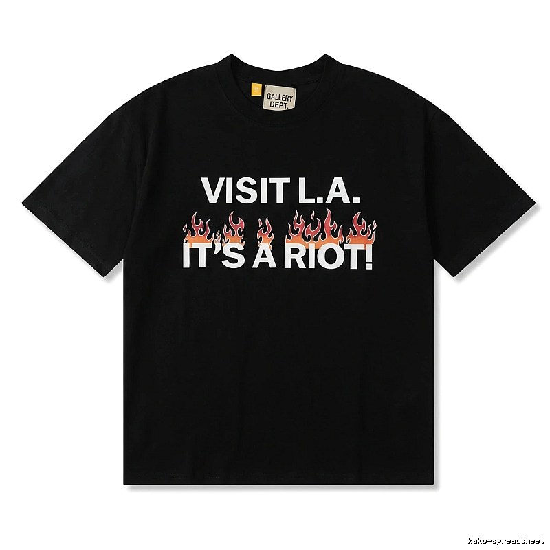 Gallery Dept Flame Print Black T-shirt