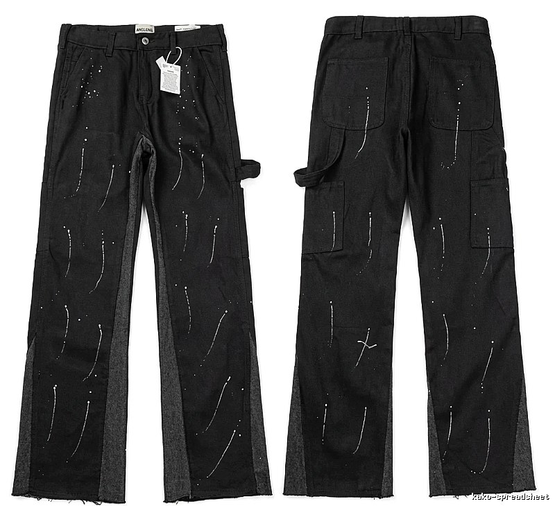 Gallery Dept Graffiti Style Black Work Pants