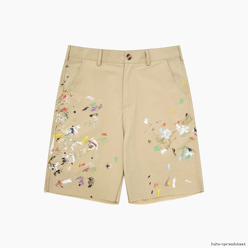Gallery Dept Graffiti Style Khaki Shorts