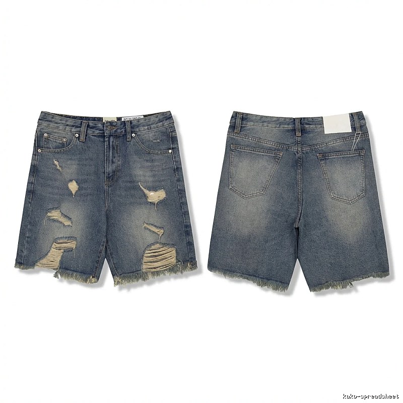 Gallery Dept Ripped and Distressed Denim Shorts