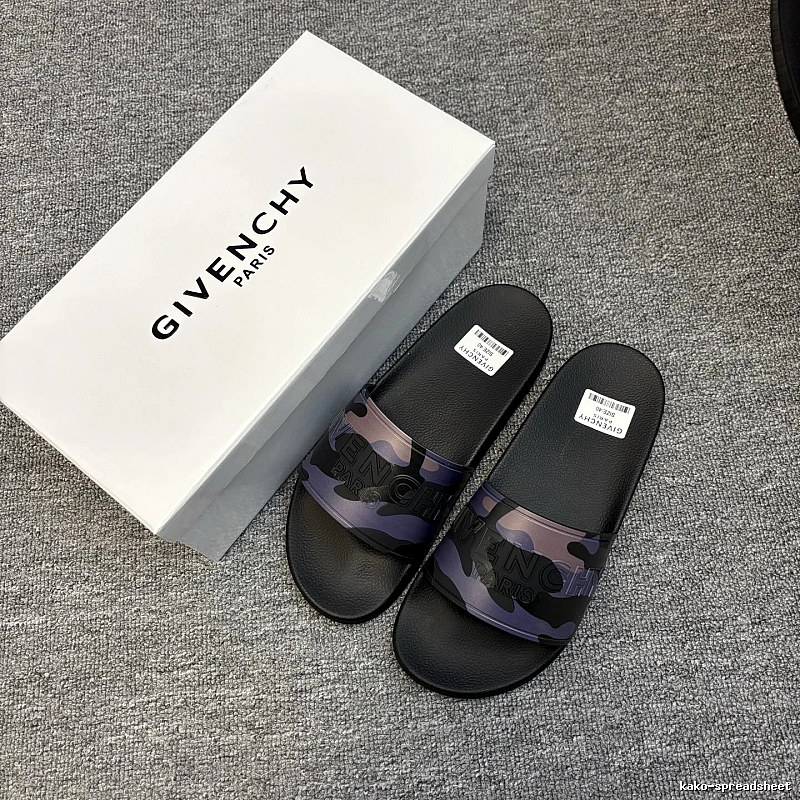 Givenchy Camouflage Street Style Black and Purple Casual Slides