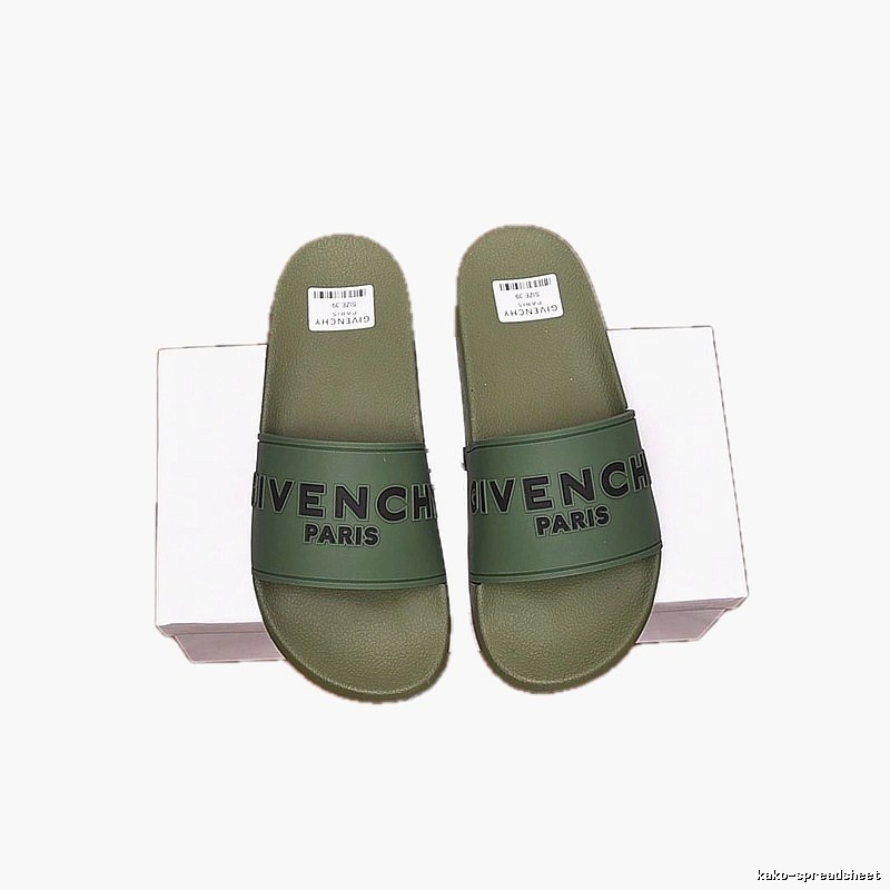 Givenchy Paris Collection Casual Style Army Green Slides