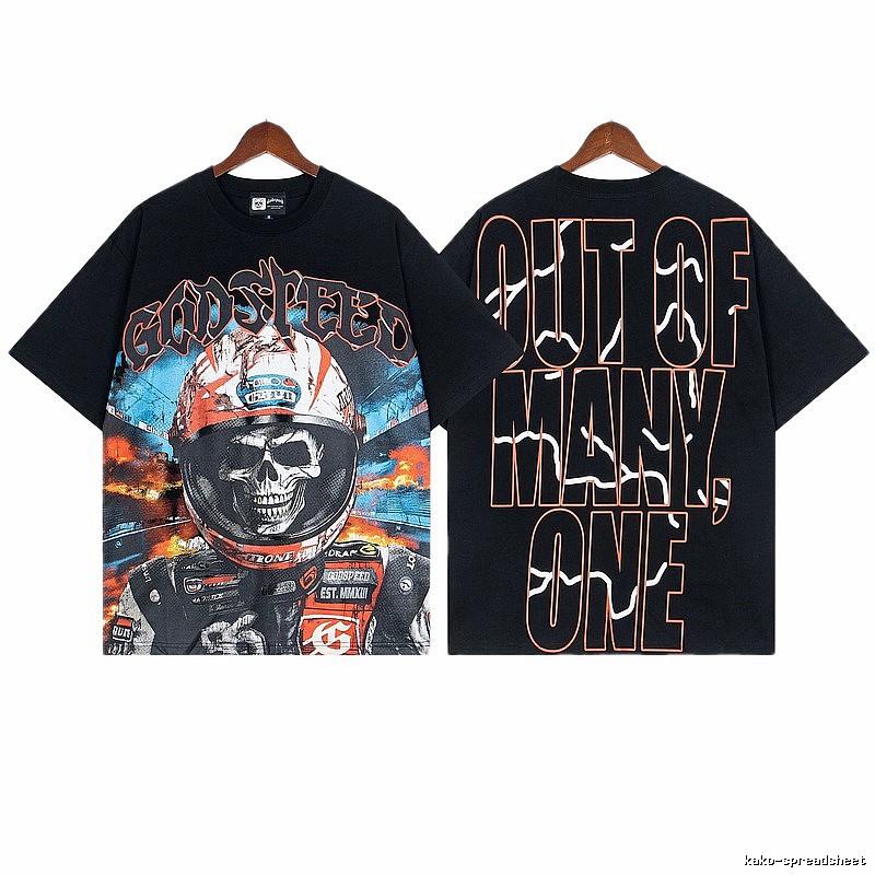 Godspeed Skull Motorcycle Street Style Black Short Sleeve T-Shirt