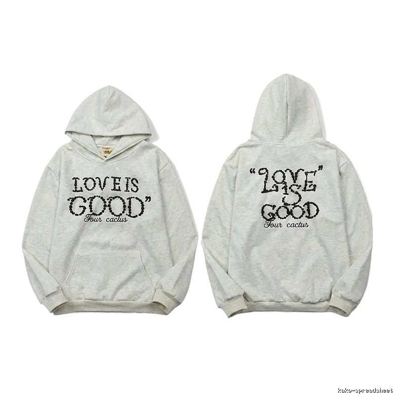 GOODBRAND LOVE Series Trendy and Cool White Hoodie