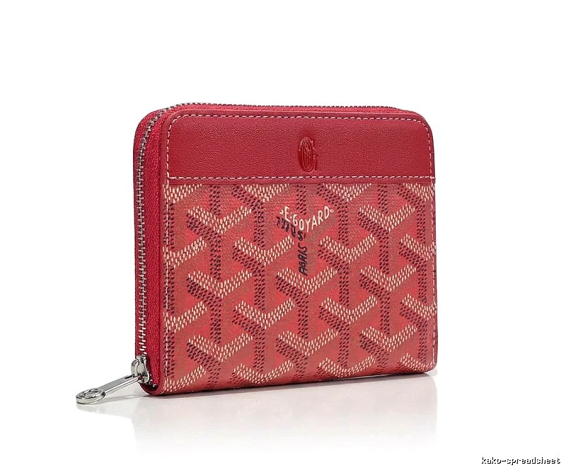 Goyard classic printed style red wallet