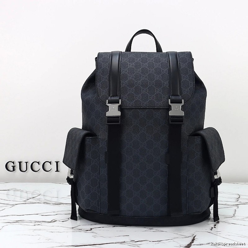 Gucci Black Gucci Monogram Backpack Backpack for Casual Outfits