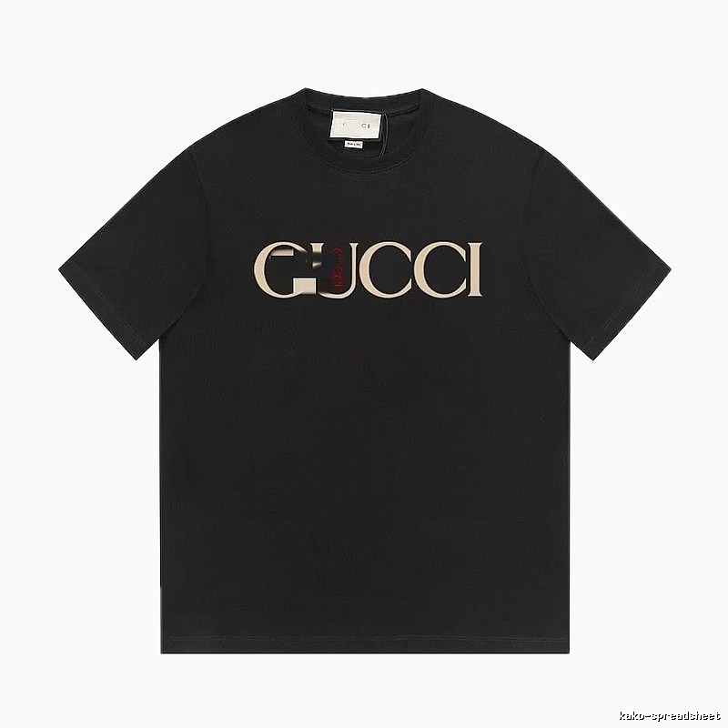 Gucci Classic Print Vintage Style Black T-Shirt