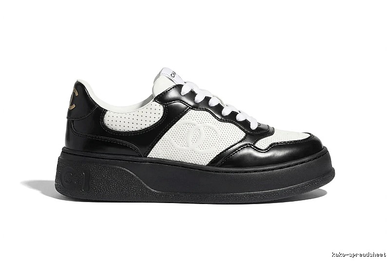 Gucci retro black and white sneakers
