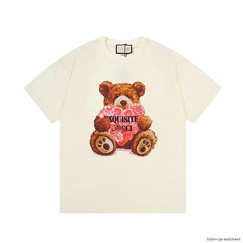 Gucci Teddy Bear Print Casual Off-white T-shirt
