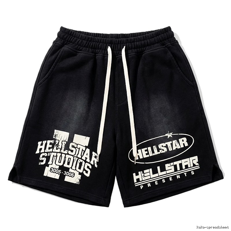 Hellstar dark style black shorts