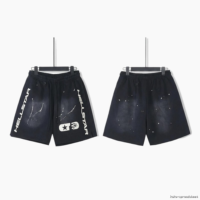 Hellstar dark style black shorts
