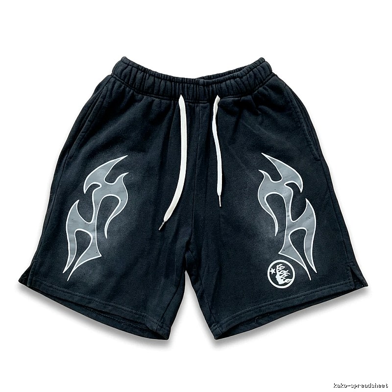 Hellstar Flame Dark Style Shorts