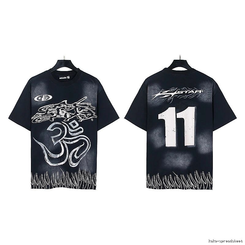 Hellstar No.11 Printed Street Style Black T-Shirt