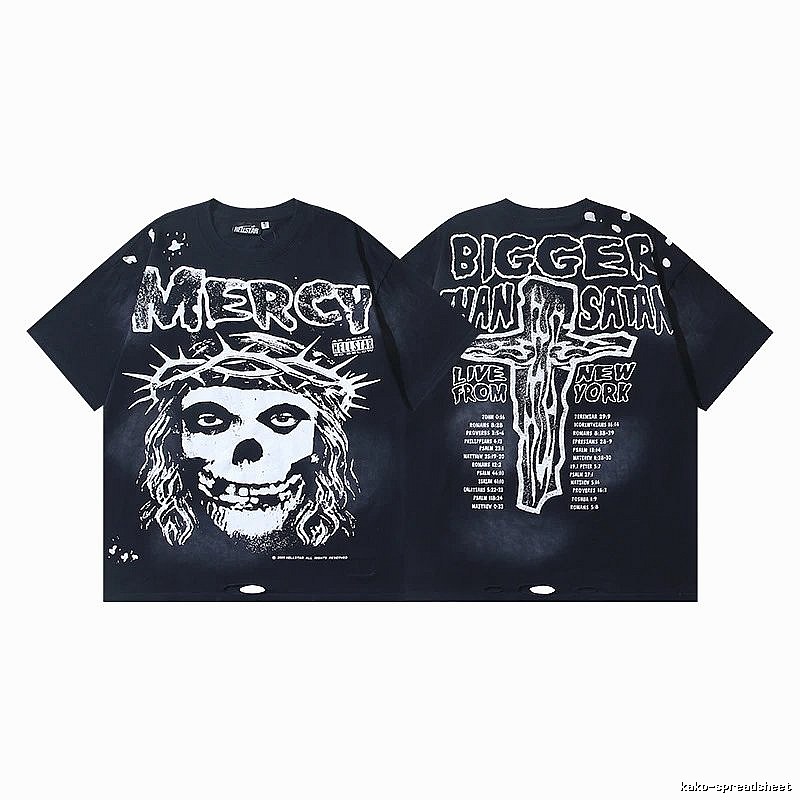 Hellstar Skull Print Dark Style Black T-Shirt