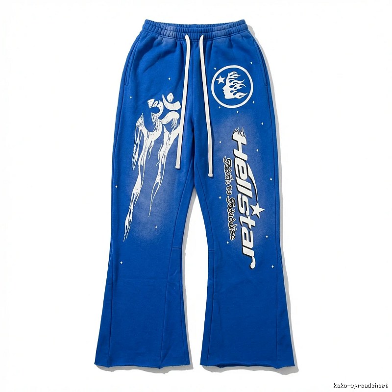 Hellstar Trendy Blue Casual Pants