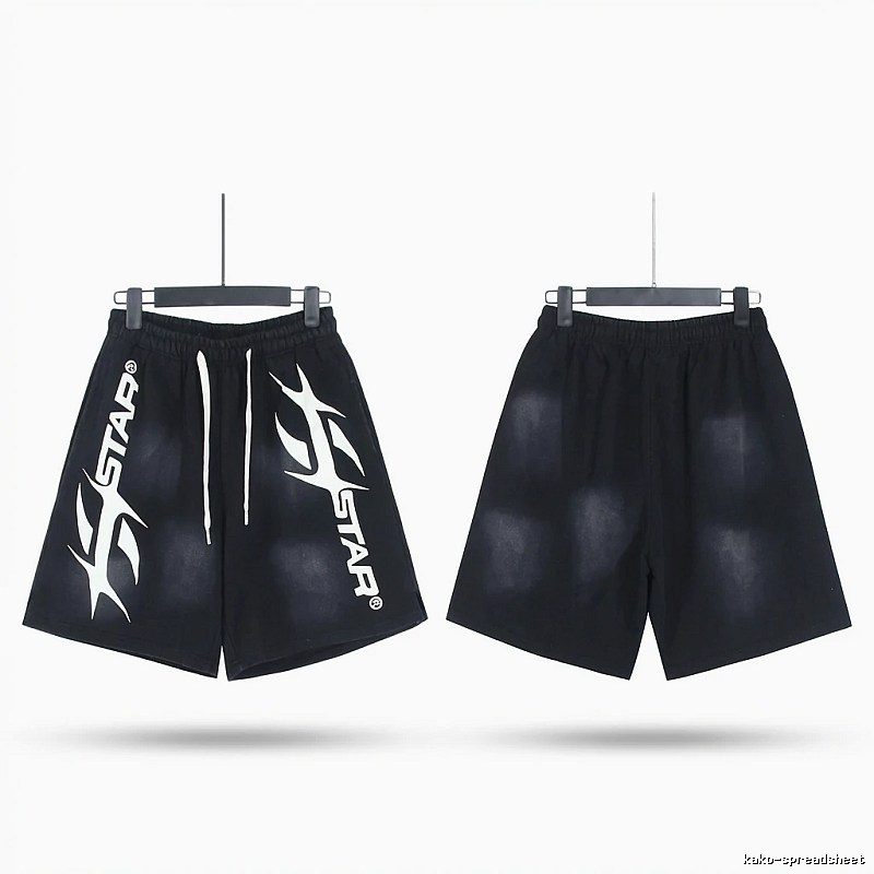 Hellstar Trendy Style Black Shorts