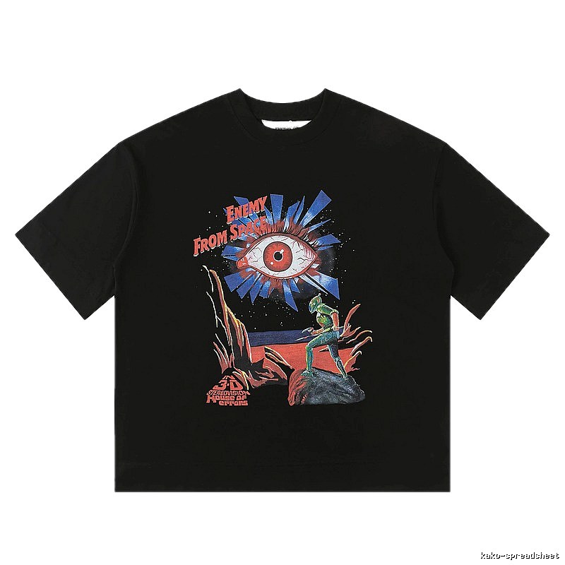 "House of Errors Alien Eye Trendy Cool Black T-shirt"