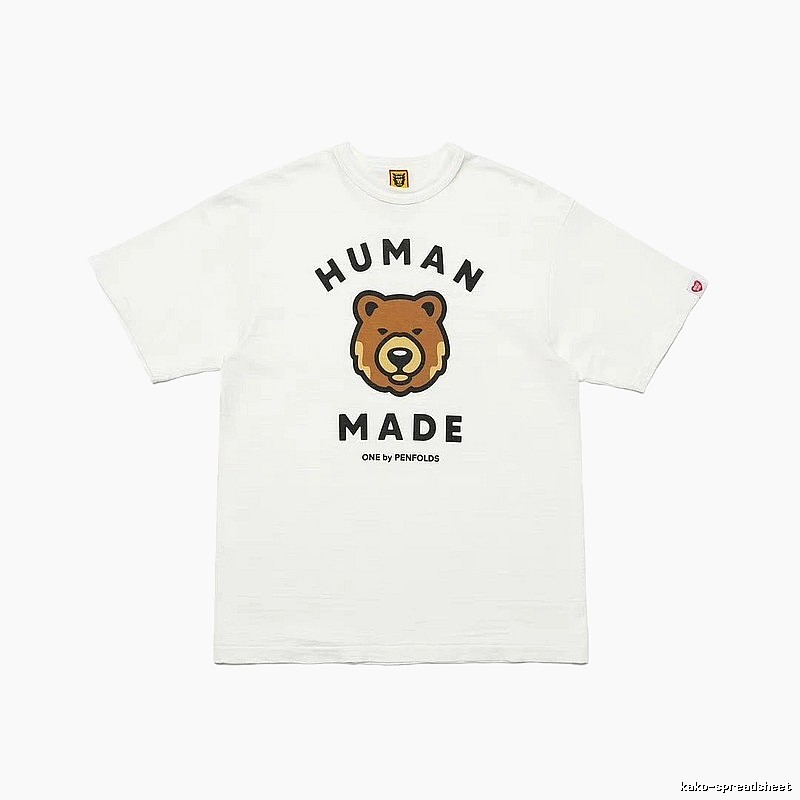HUMAN MADE Bear Head Japanese Retro White T-Shirt
