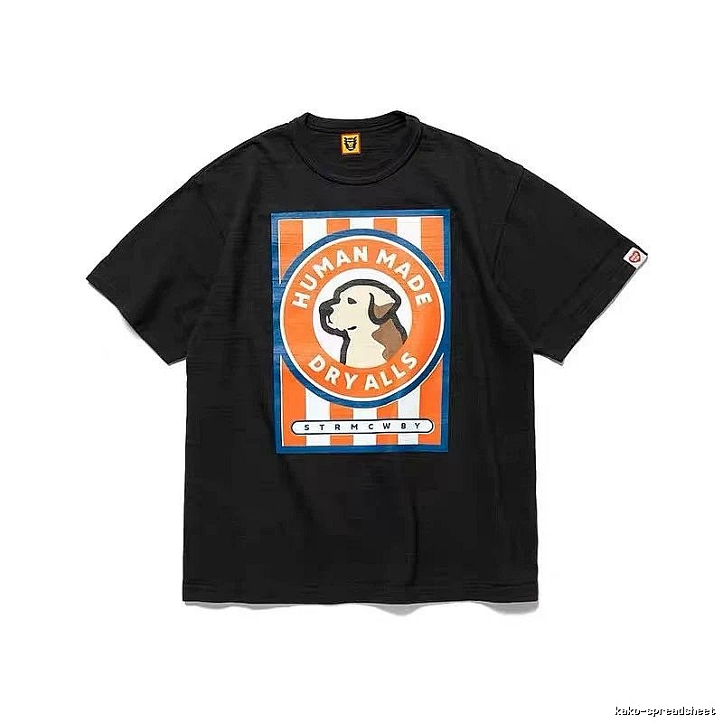 HUMAN MADE DRYALLS Vintage Style Black T-shirt