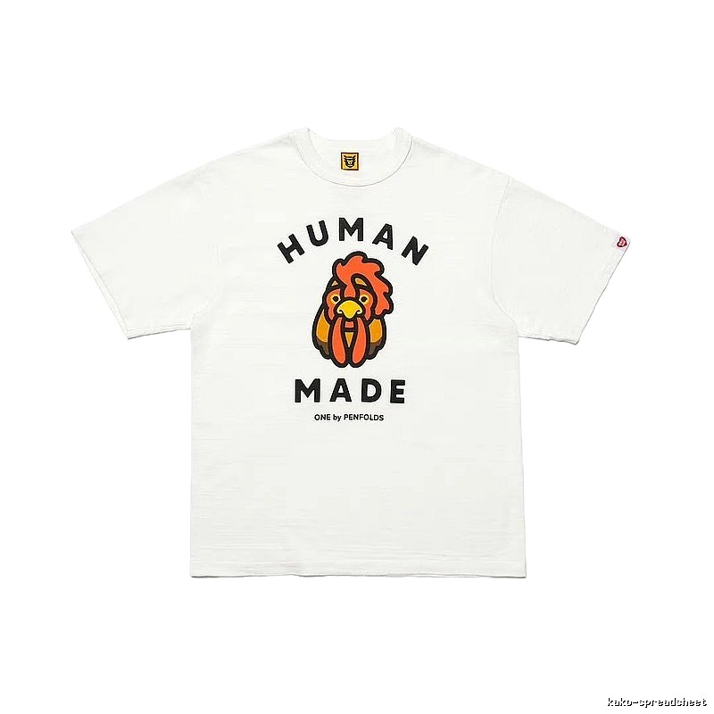 HUMAN MADE x Le Coq Sportif Co-branded Japanese Streetwear White T-Shirt