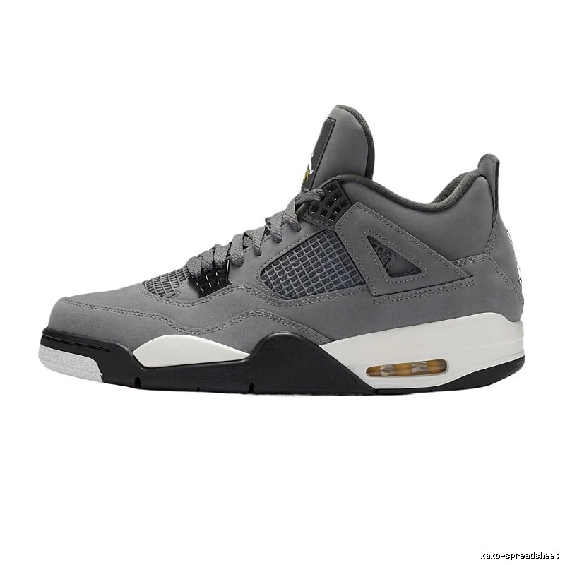 Jordan 4 Grey-Black Trendy Sneakers