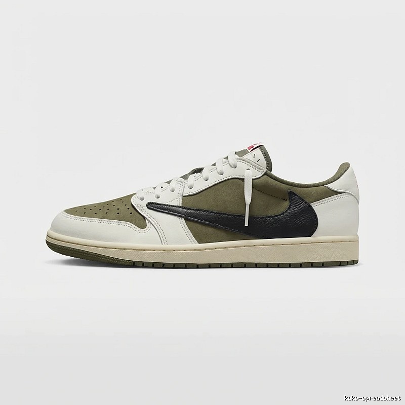 Jordan AJ1 Retro Style White and Green Shoes