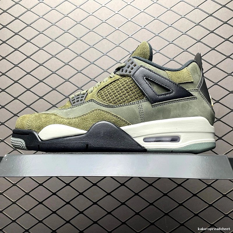 Jordan Basketball High-Tops in Olive and Black, Finished with Perforated Toe