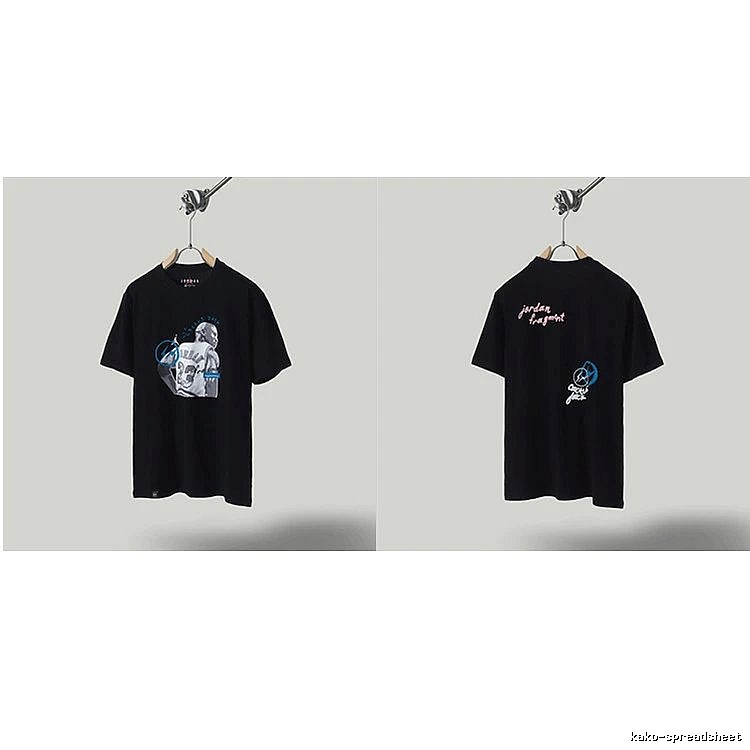 Jordan x TS Co-branded Street Style Black T-shirt