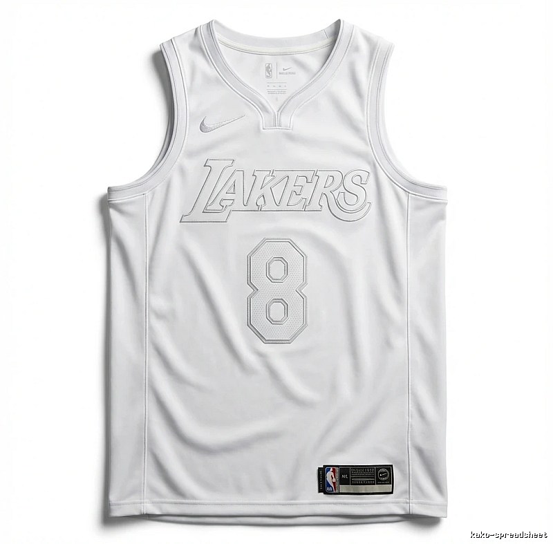 Kobe Lakers retro-style white tank top