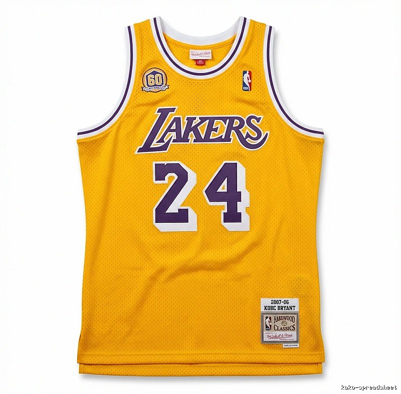 Kobe Lakers' retro-style yellow jersey
