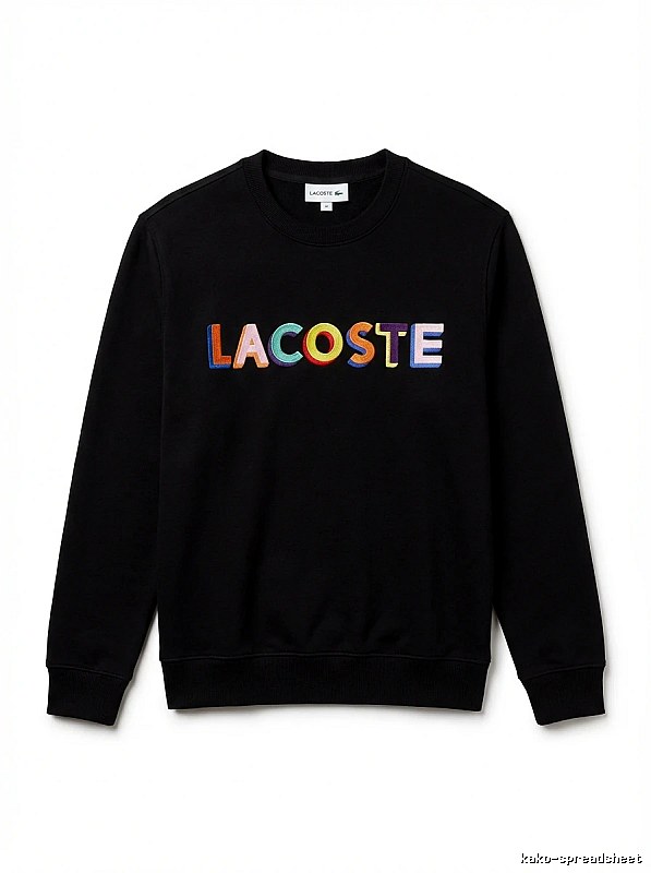 Lacoste Colorful Letter Style Black Sweatshirt
