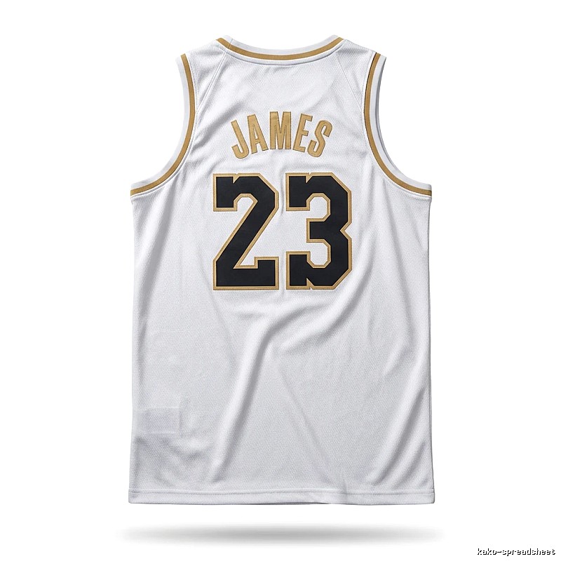 LBJ No. 23 basketball wind white jersey