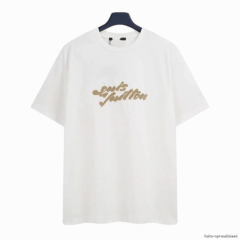 Louis Vuitton Flocked Casual Style White Short-Sleeve T-Shirt
